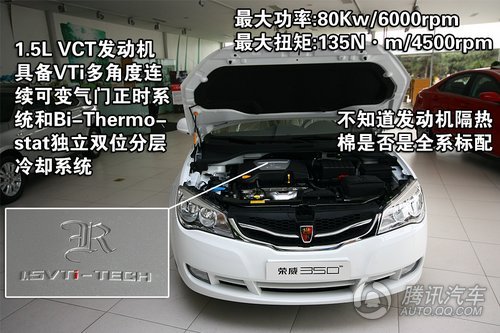 荣威350D 1.5AT讯豪版 重点图解