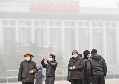 我国多地雾霾笼罩 空气污染突破测量上限