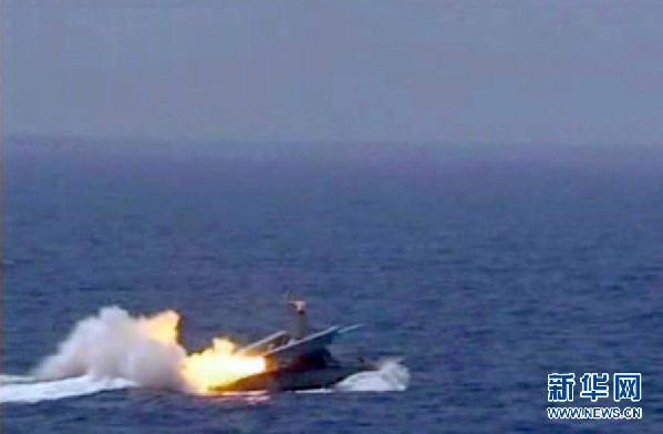 （国际）（1）叙利亚海军举行实弹军演 