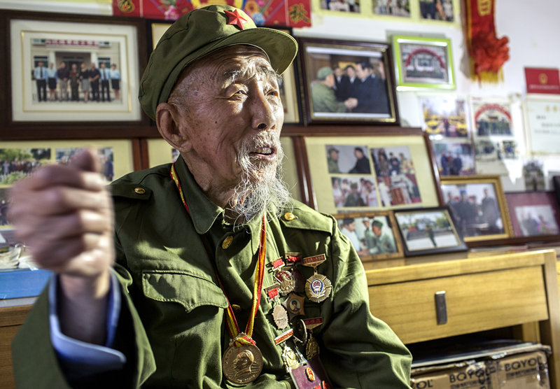 93岁抗战老兵魏太合（图片由太原市摄影家协会提供）