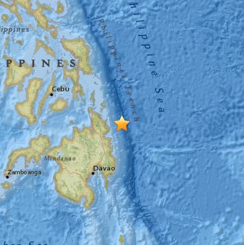 菲律宾东部海域发生5.2级地震震源深度32公里